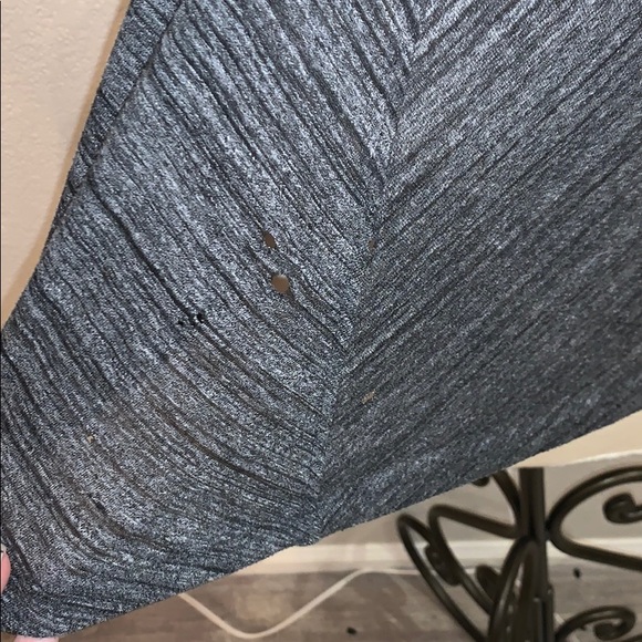 Zara heather grey distressed shirt sleeve shirt S - Picture 2 of 7